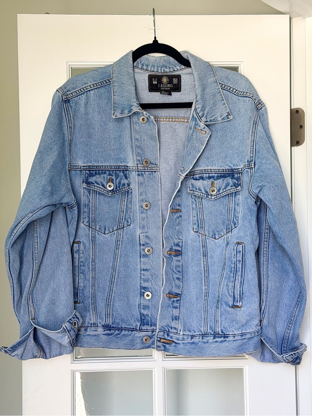 Vintage J Riggings Light Blue Denim Jacket- Classic Trucker Style